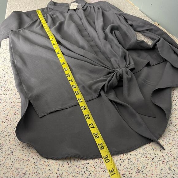 NWT Anthropologie Maeve Tuesday Tie Front Blouse Tencel Button Down Women's M - Picture 7 of 8